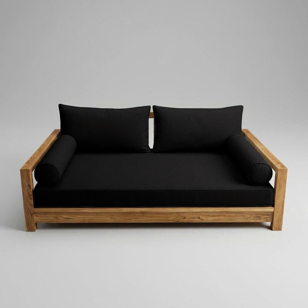 Style2 Full Size 5PC Pipe Outdoor Daybed Mattress Cushion Bolster Pillow Slip Cover Complete Set AD109
