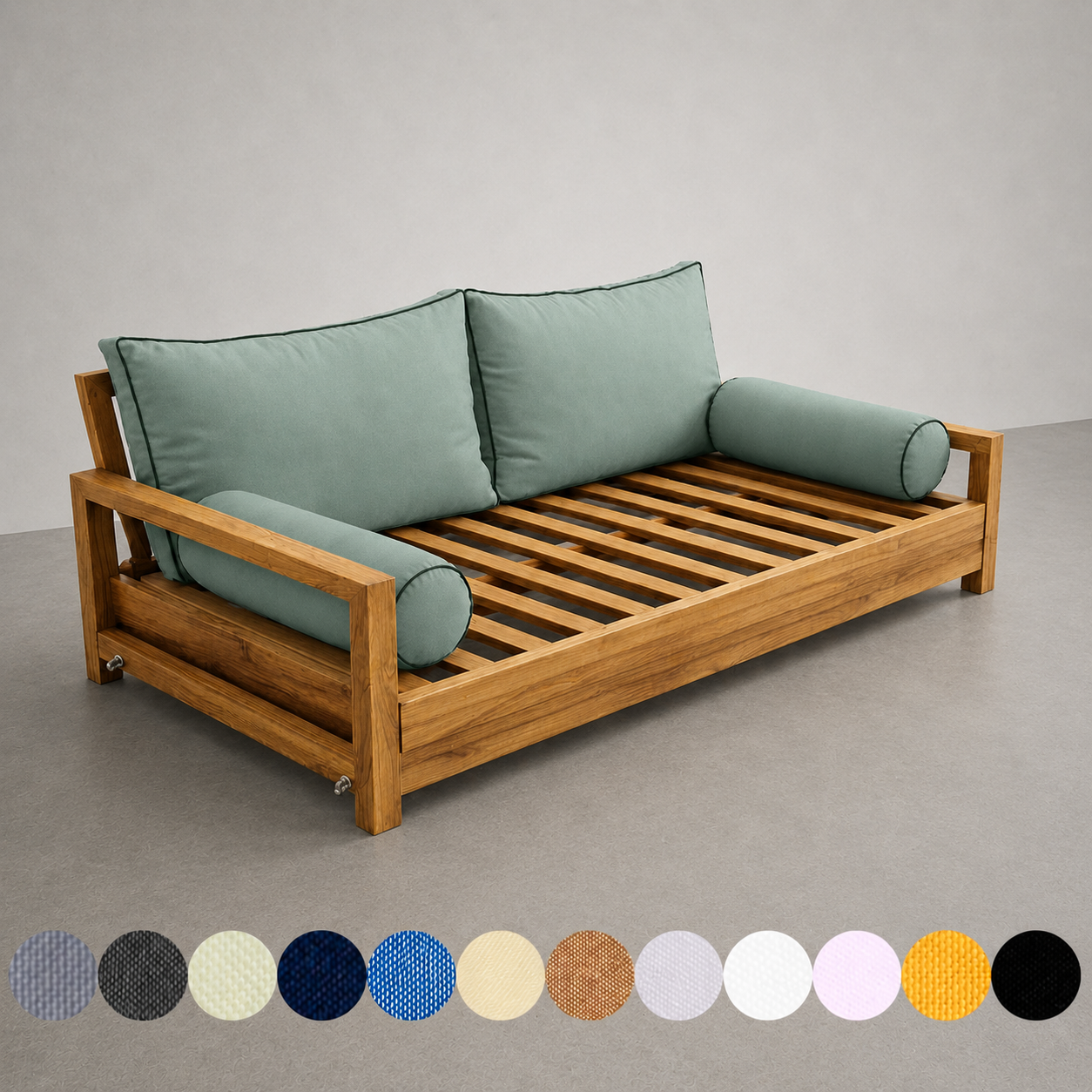 STYLE 2 Pillow & Bolster Cushion for Outdoor Indoor Daybed Porch Swing Bed | COVERS ONLY |