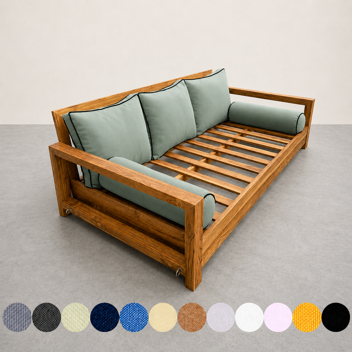 STYLE 3 Pillow & Bolster Cushion for Outdoor Indoor Daybed Porch Swing Bed | COVERS ONLY |