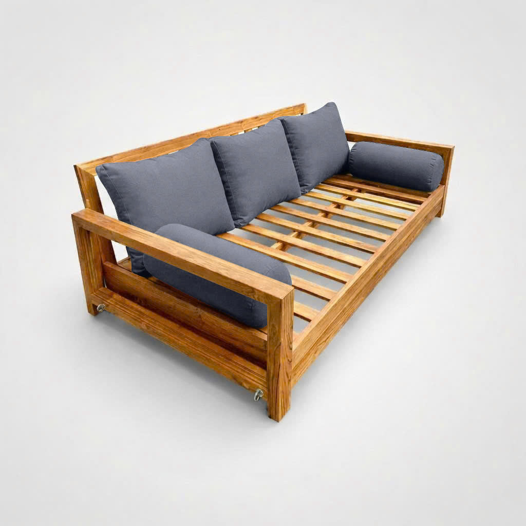 STYLE 3 Pillow & Bolster Cushion for Outdoor Indoor Daybed Porch Swing Bed Twin Size | COVERS ONLY |