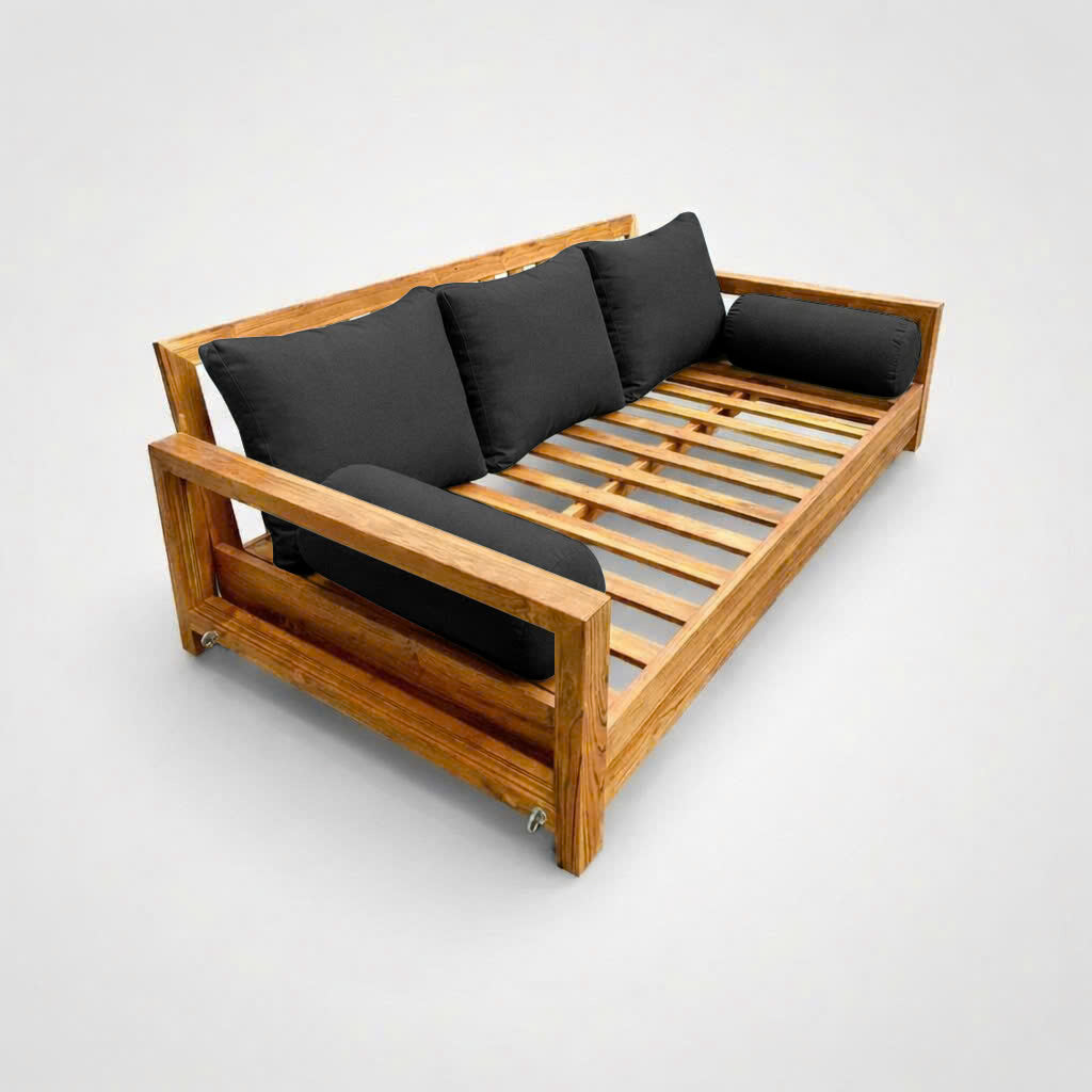 STYLE 3 Pillow & Bolster Cushion for Outdoor Indoor Daybed Porch Swing Bed Twin Size Knife Edge AD003 | COVERS ONLY |