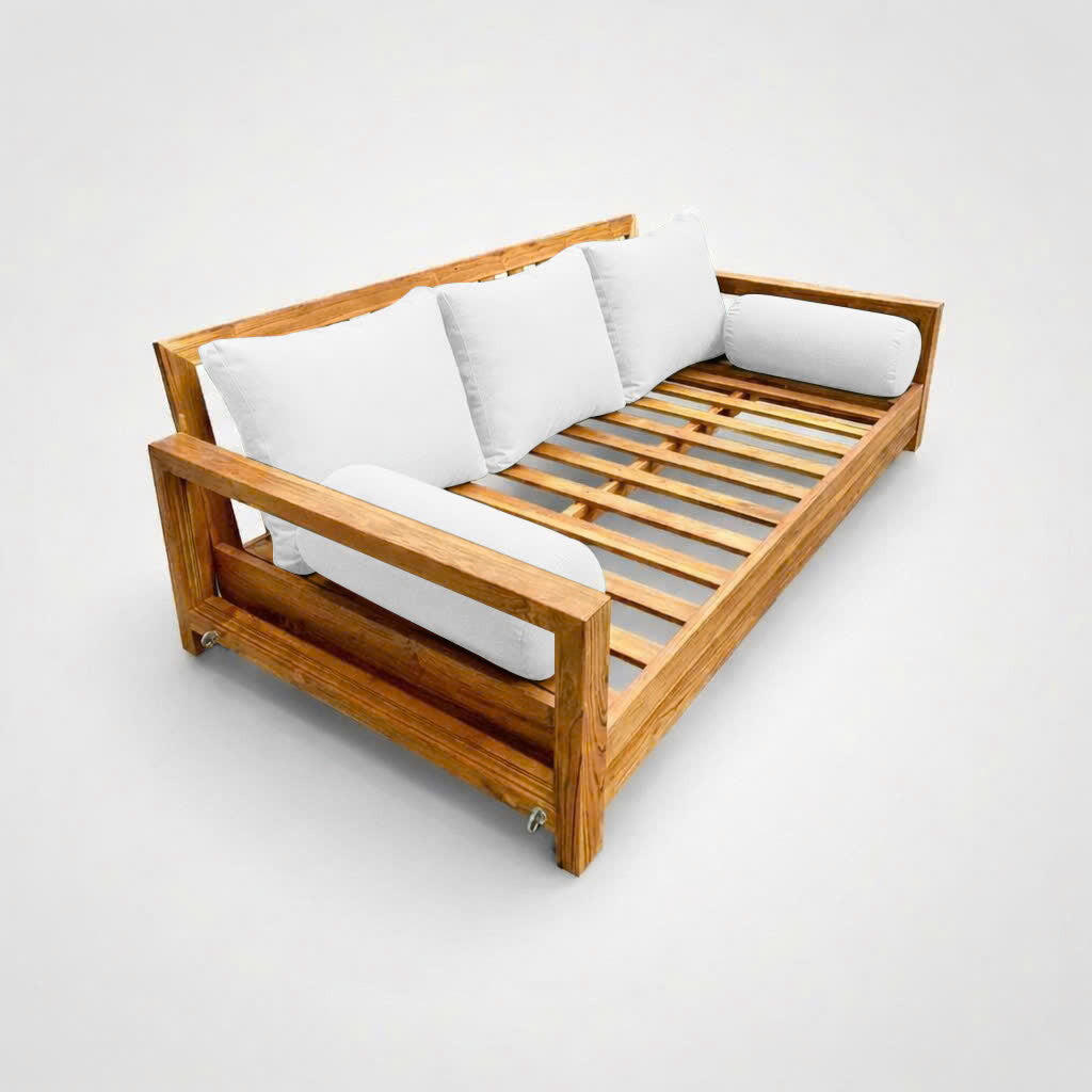 STYLE 3 Pillow & Bolster Cushion for Outdoor Indoor Daybed Porch Swing Bed Twin Size Knife Edge AD106 | COVERS ONLY |