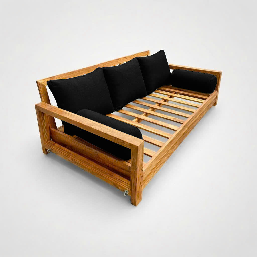 STYLE 3 Pillow & Bolster Cushion for Outdoor Indoor Daybed Porch Swing Bed Queen Size | COVERS ONLY |