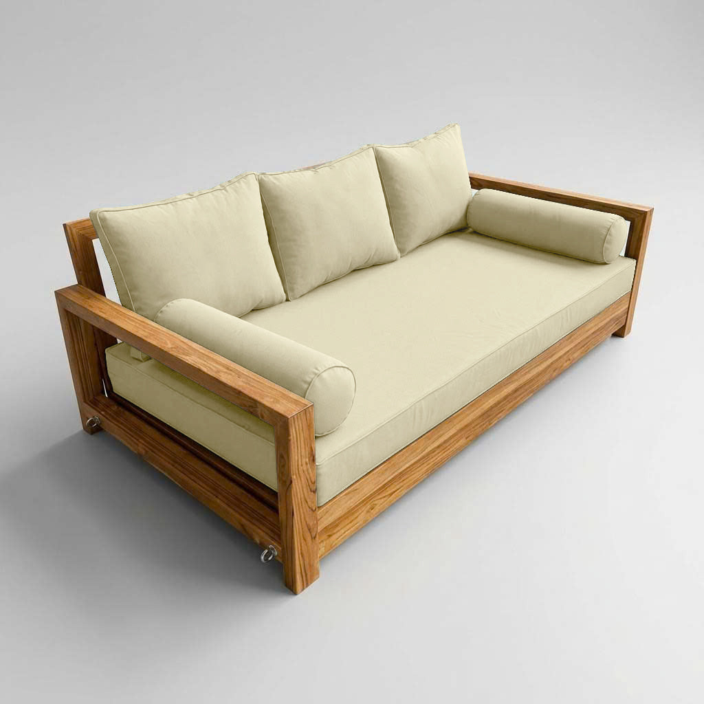 Style3 Crib Size 6PC Pipe Outdoor Daybed Mattress Cushion Bolster Pillow Slip Cover Complete Set AD005
