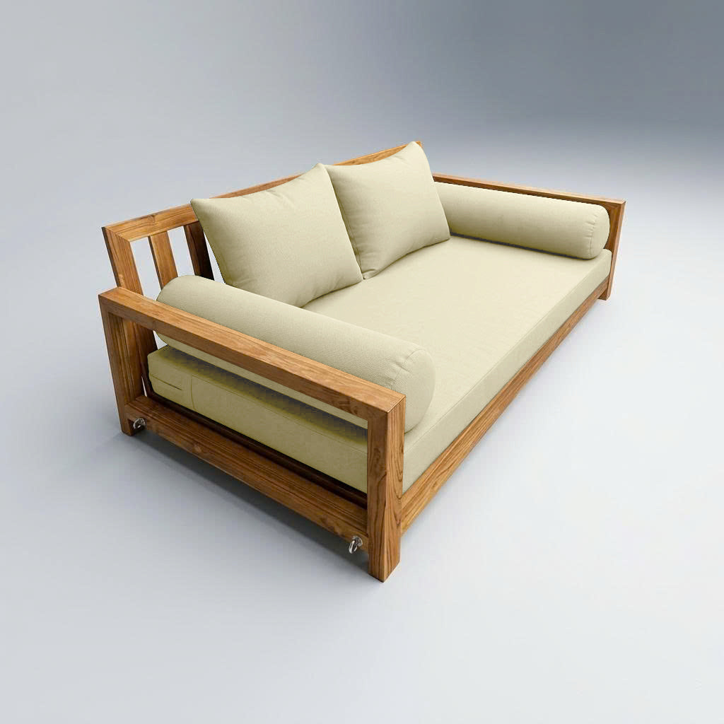 Style4 Twin-XL Size 5PC Knife Edge Outdoor Daybed Mattress Cushion Bolster Pillow Slip Cover Complete Set AD005