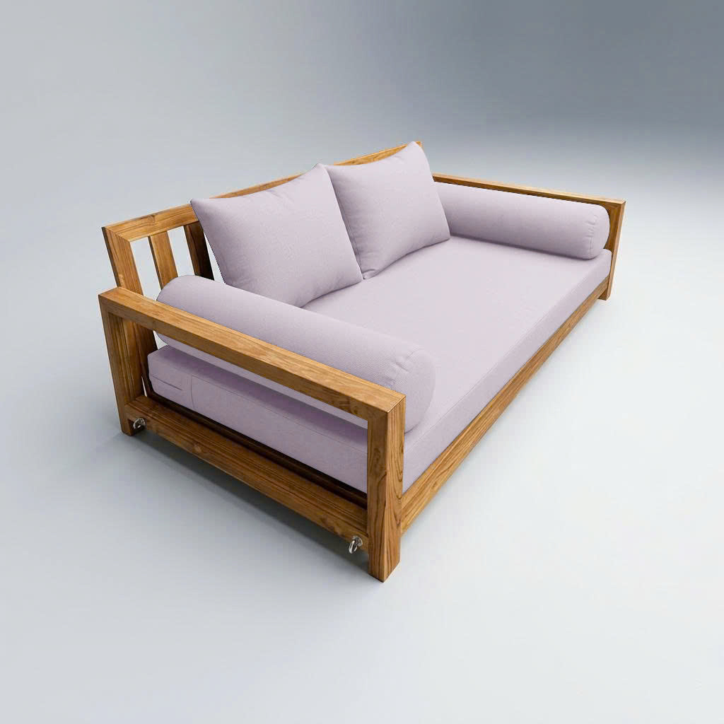 Style4 Twin-XL Size 5PC Knife Edge Outdoor Daybed Mattress Cushion Bolster Pillow Slip Cover Complete Set AD107