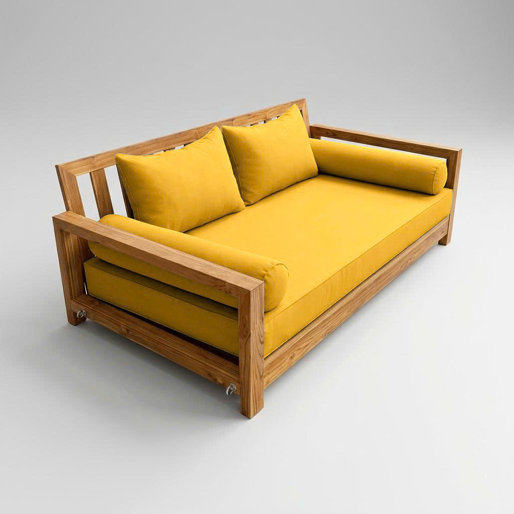 Style4 Twin-XL Size 5PC Pipe Outdoor Daybed Mattress Cushion Bolster Pillow Slip Cover Complete Set AD108