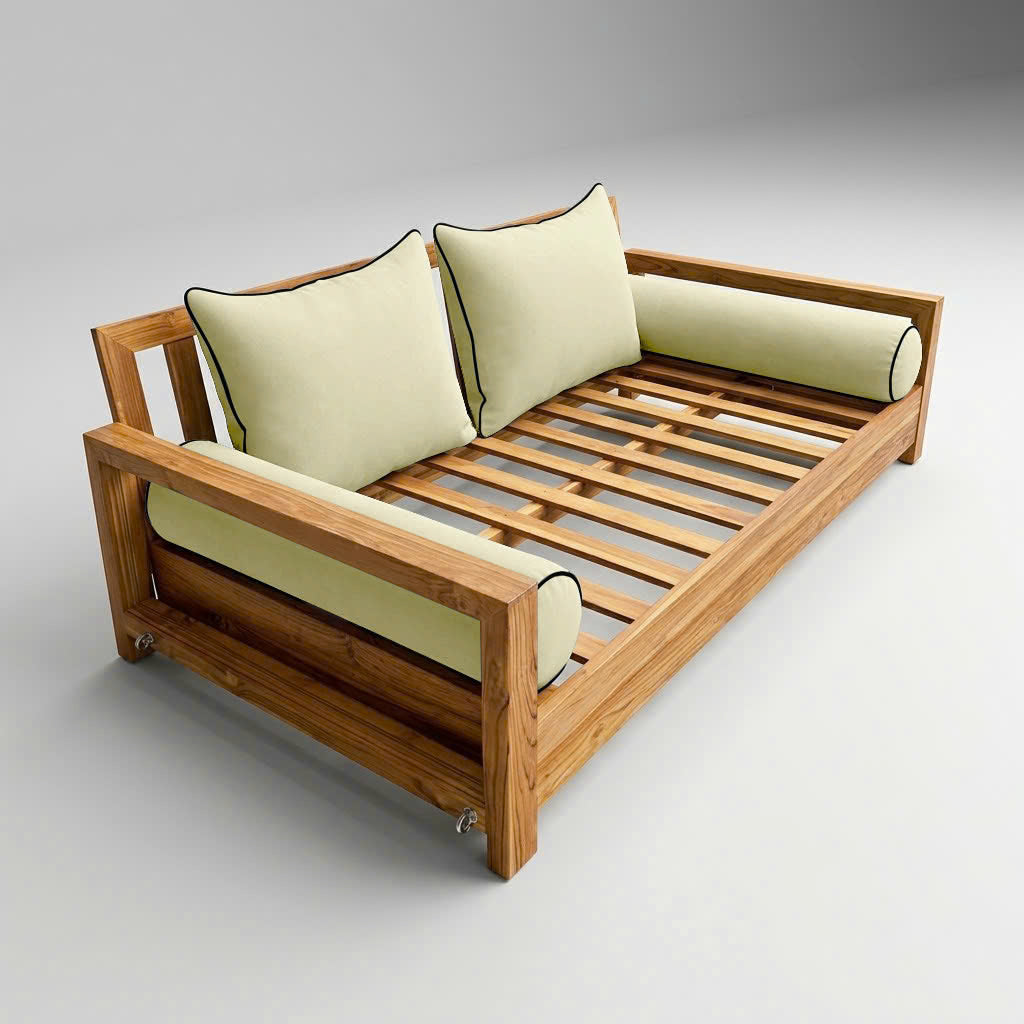 STYLE 4 Pillow & Bolster Cushion for Outdoor Indoor Daybed Porch Swing Bed Full Size | COVERS ONLY |