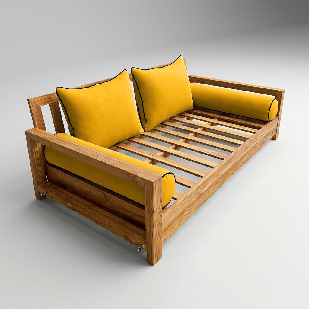 STYLE 4 Pillow & Bolster Cushion for Outdoor Indoor Daybed Porch Swing Bed Full Size | COVERS ONLY |