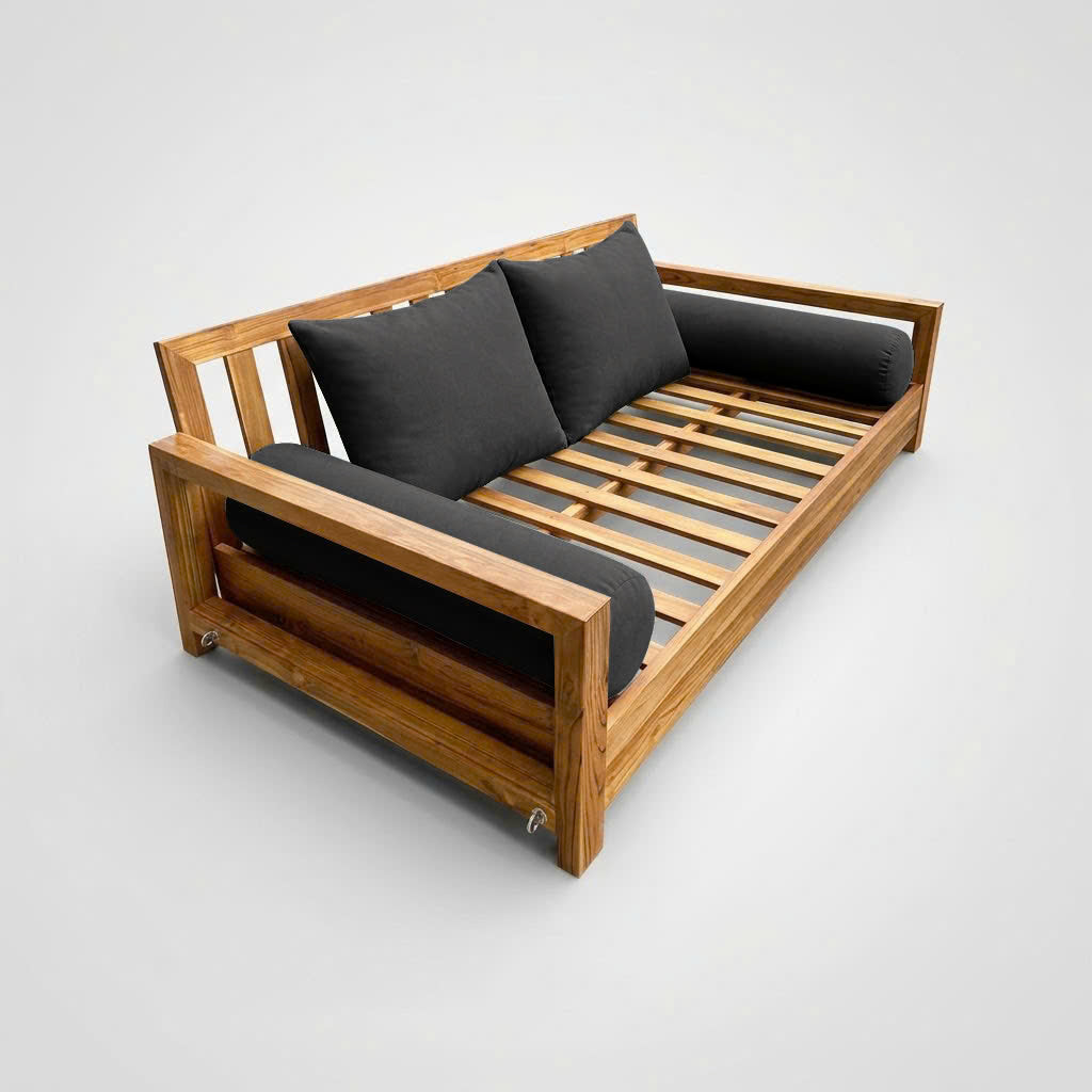 STYLE 4 Pillow & Bolster Cushion for Outdoor Indoor Daybed Porch Swing Bed Full Size | COVERS ONLY |