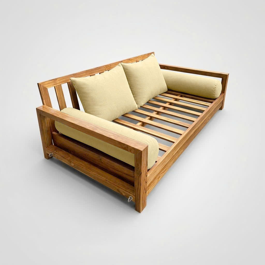 STYLE 4 Pillow & Bolster Cushion for Outdoor Indoor Daybed Porch Swing Bed Full Size | COVERS ONLY |