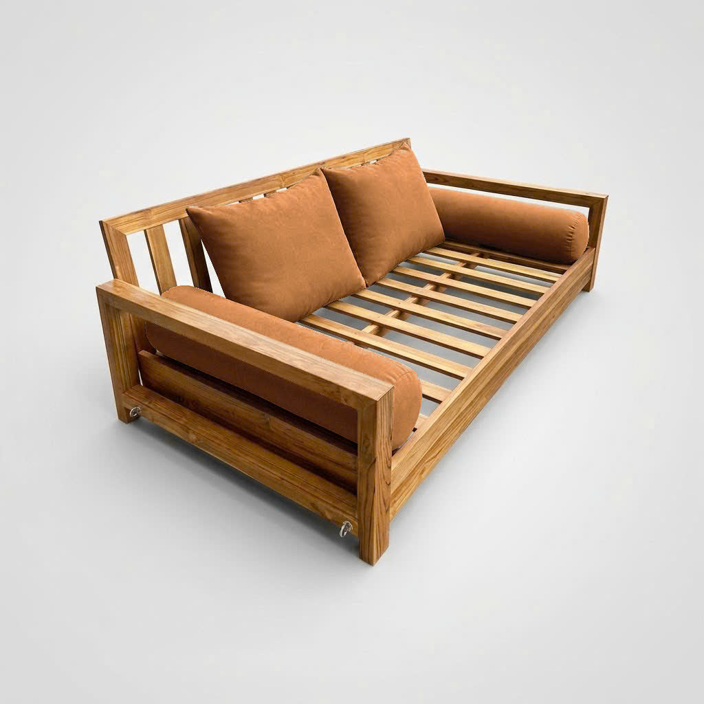 STYLE 4 Pillow & Bolster Cushion for Outdoor Indoor Daybed Porch Swing Bed Full Size | COVERS ONLY |