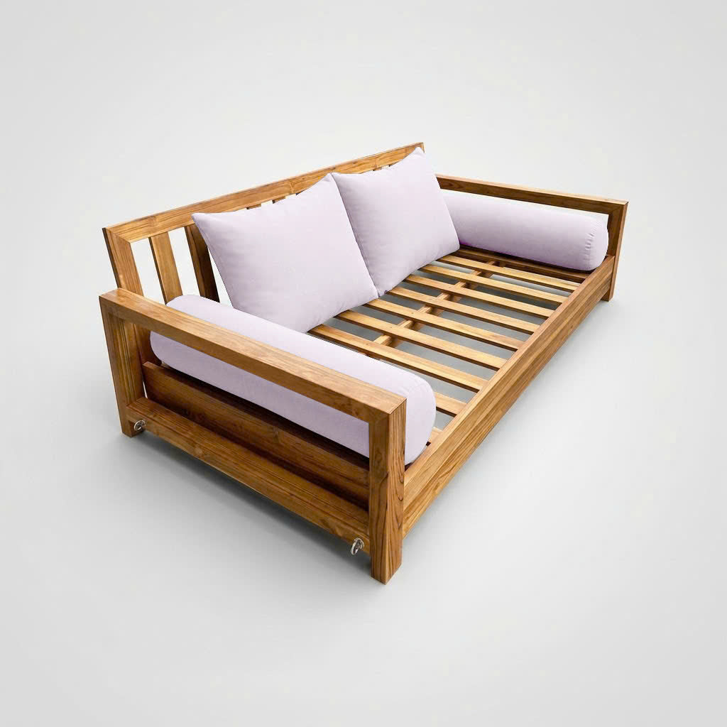 STYLE 4 Pillow & Bolster Cushion for Outdoor Indoor Daybed Porch Swing Bed Full Size | COVERS ONLY |