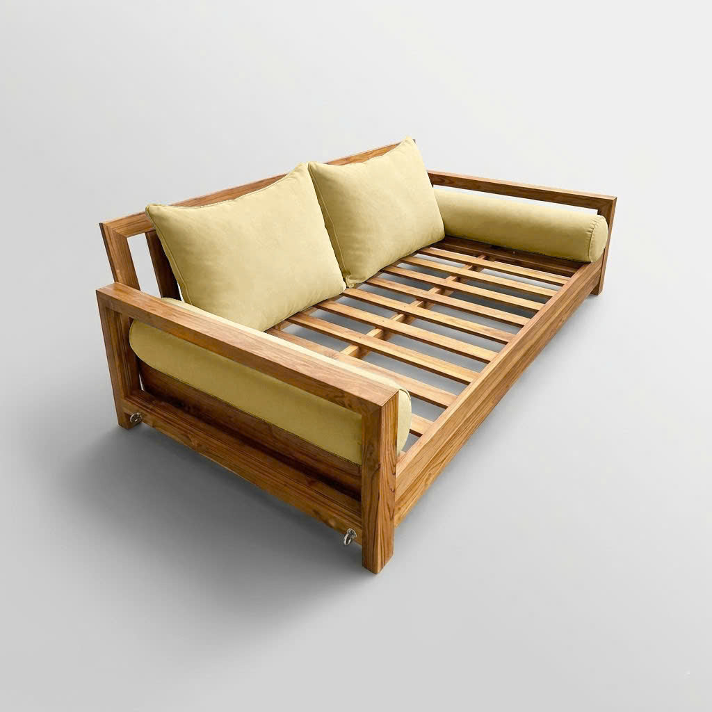 STYLE 4 Pillow & Bolster Cushion for Outdoor Indoor Daybed Porch Swing Bed Full Size | COVERS ONLY |