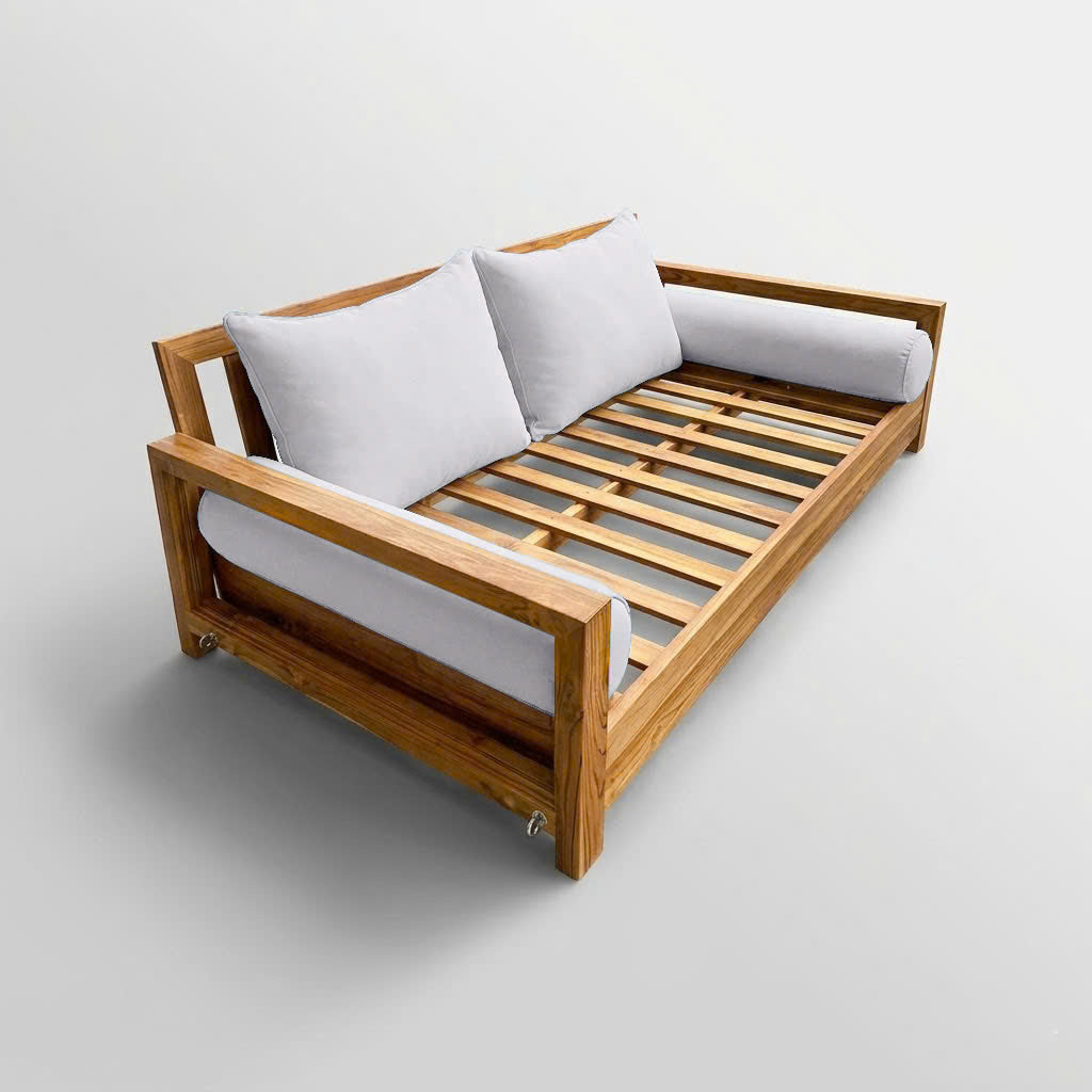 STYLE 4 Pillow & Bolster Cushion for Outdoor Indoor Daybed Porch Swing Bed Full Size | COVERS ONLY |