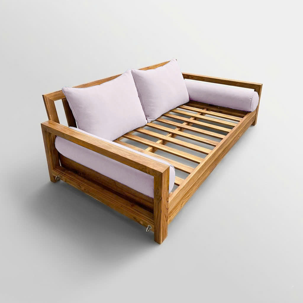 STYLE 4 Pillow & Bolster Cushion for Outdoor Indoor Daybed Porch Swing Bed Full Size | COVERS ONLY |