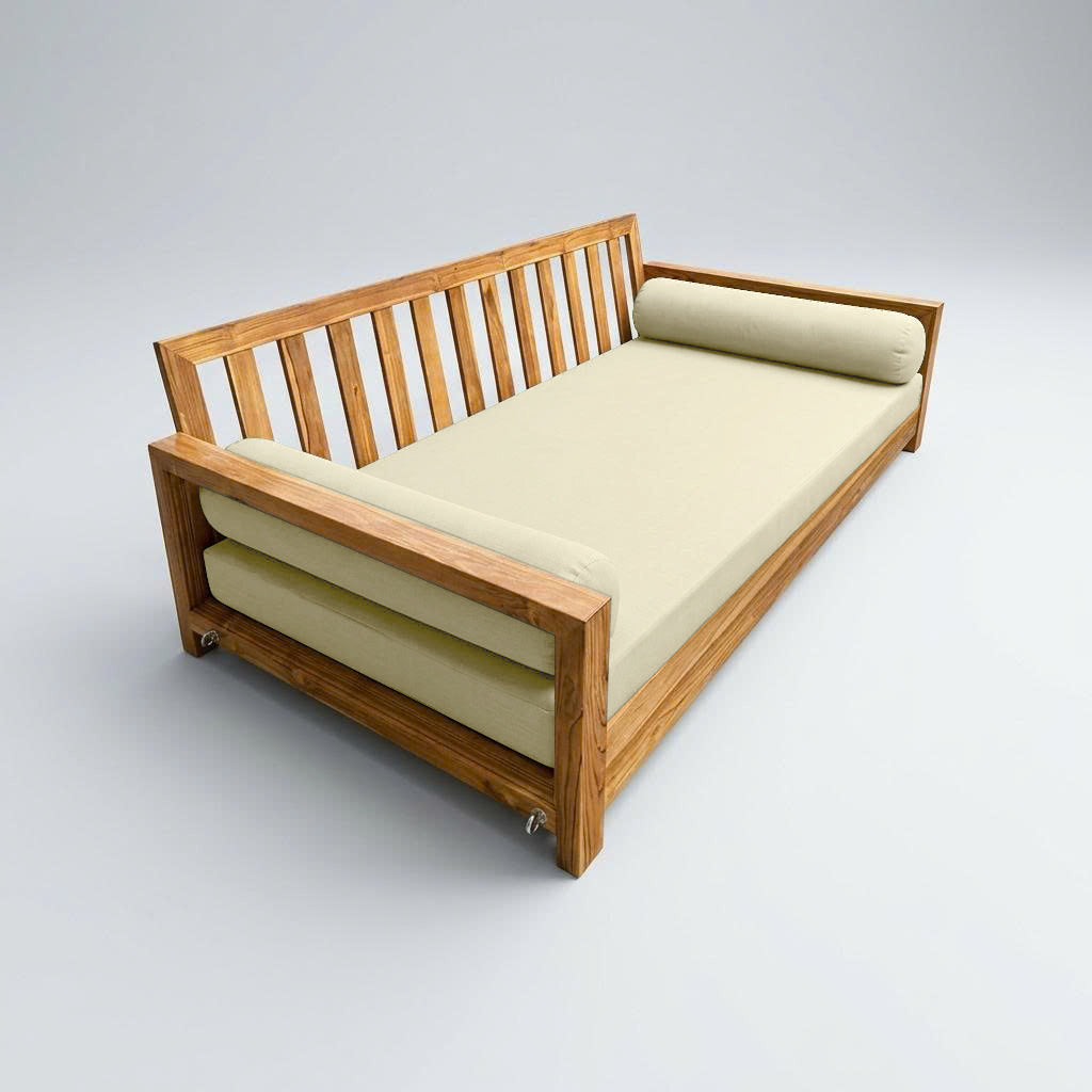 Style5 Twin-XL Size 3PC Knife Edge Outdoor Daybed Mattress Cushion Bolster Pillow SlipCover COMPLETE SET AD005
