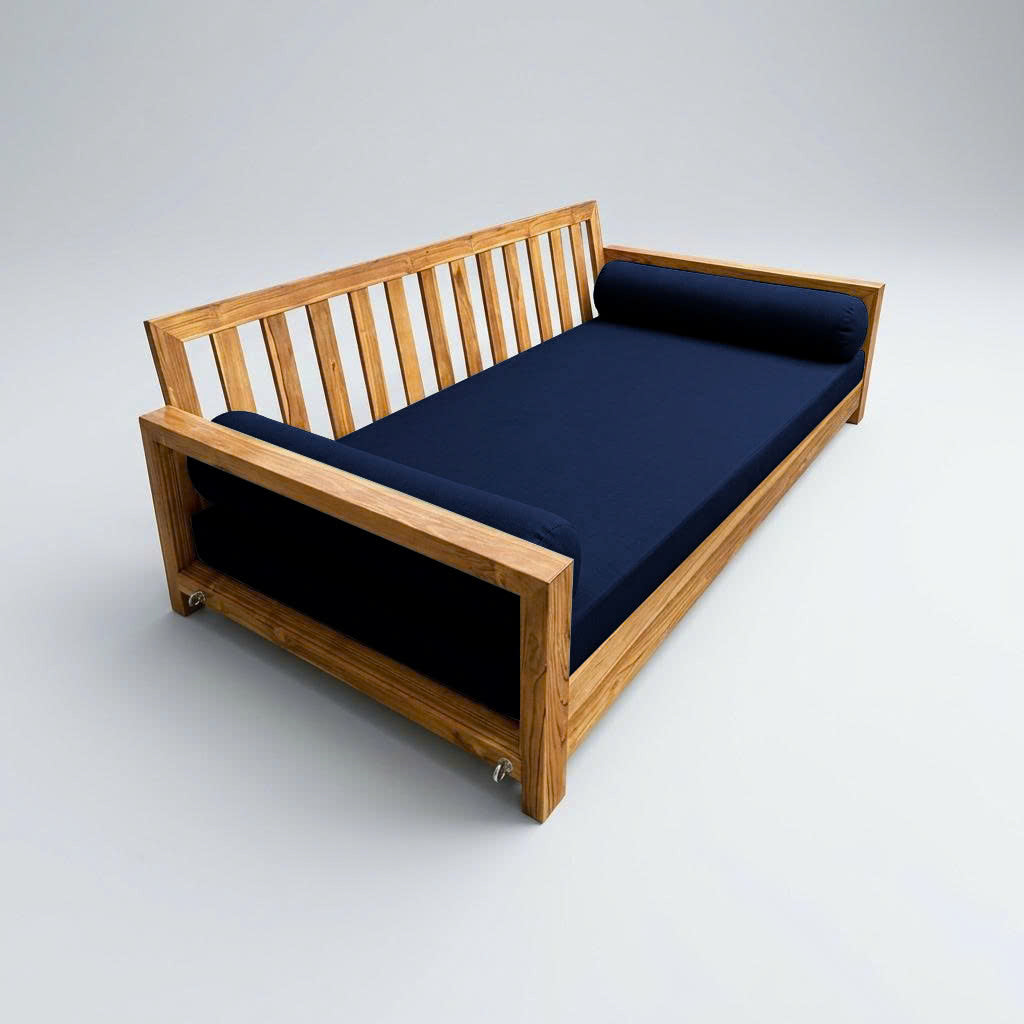 Style5 Twin-XL Size 3PC Knife Edge Outdoor Daybed Mattress Cushion Bolster Pillow SlipCover COMPLETE SET AD101