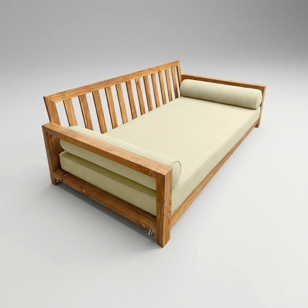 Style5 Full Size 3PC Pipe Trim Outdoor Daybed Mattress Cushion Bolster Pillow Slip Cover COMPLETE SET AD005