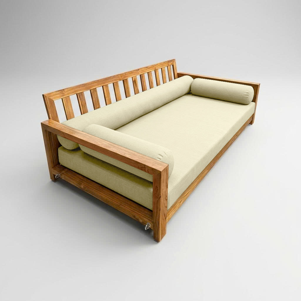 Style6 Twin-XL Size 4PC Knife Edge Outdoor Daybed Mattress Cushion Bolster Pillow Slip Cover COMPLETE SET AD005