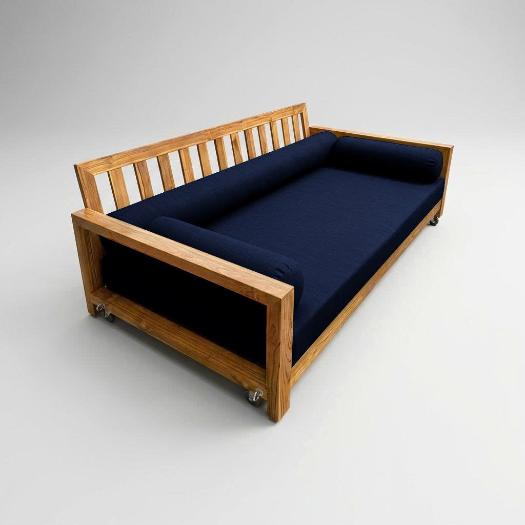 Style6 Twin-XL Size 4PC Knife Edge Outdoor Daybed Mattress Cushion Bolster Pillow Slip Cover COMPLETE SET AD101