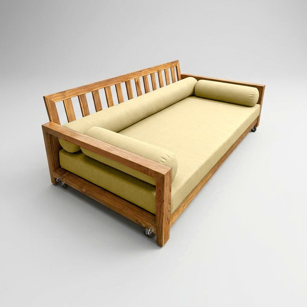 Style6 Twin-XL Size 4PC Knife Edge Outdoor Daybed Mattress Cushion Bolster Pillow Slip Cover COMPLETE SET AD103