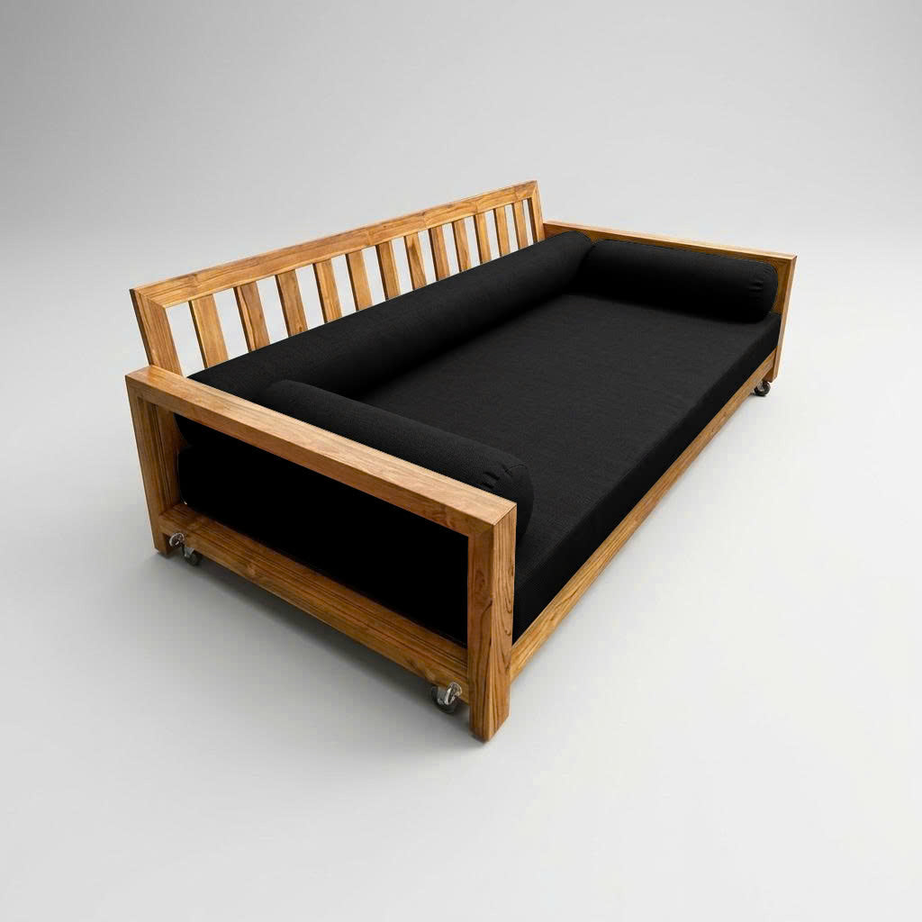 Style6 Twin-XL Size 4PC Knife Edge Outdoor Daybed Mattress Cushion Bolster Pillow Slip Cover COMPLETE SET AD109