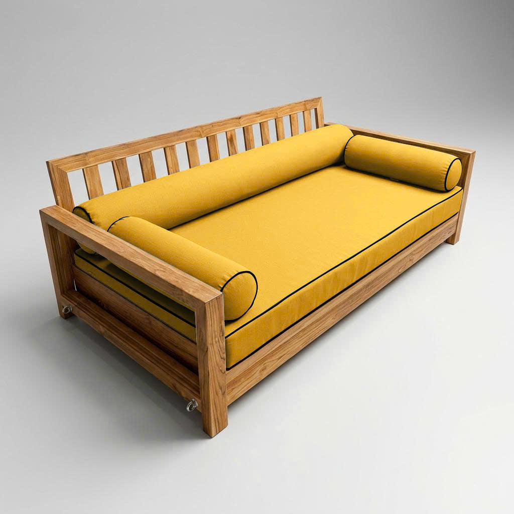 STYLE 6 - Mattress & Pillow Bolster Cushion Cover and Insert for Outdoor Indoor Daybed Porch Swing Bed Crib Size