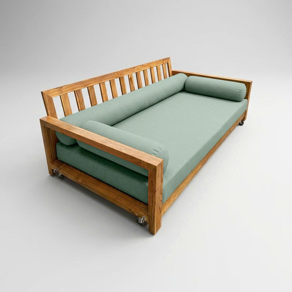STYLE 6 - Mattress & Pillow Bolster Cushion Cover and Insert for Outdoor Indoor Daybed Porch Swing Bed Crib Size
