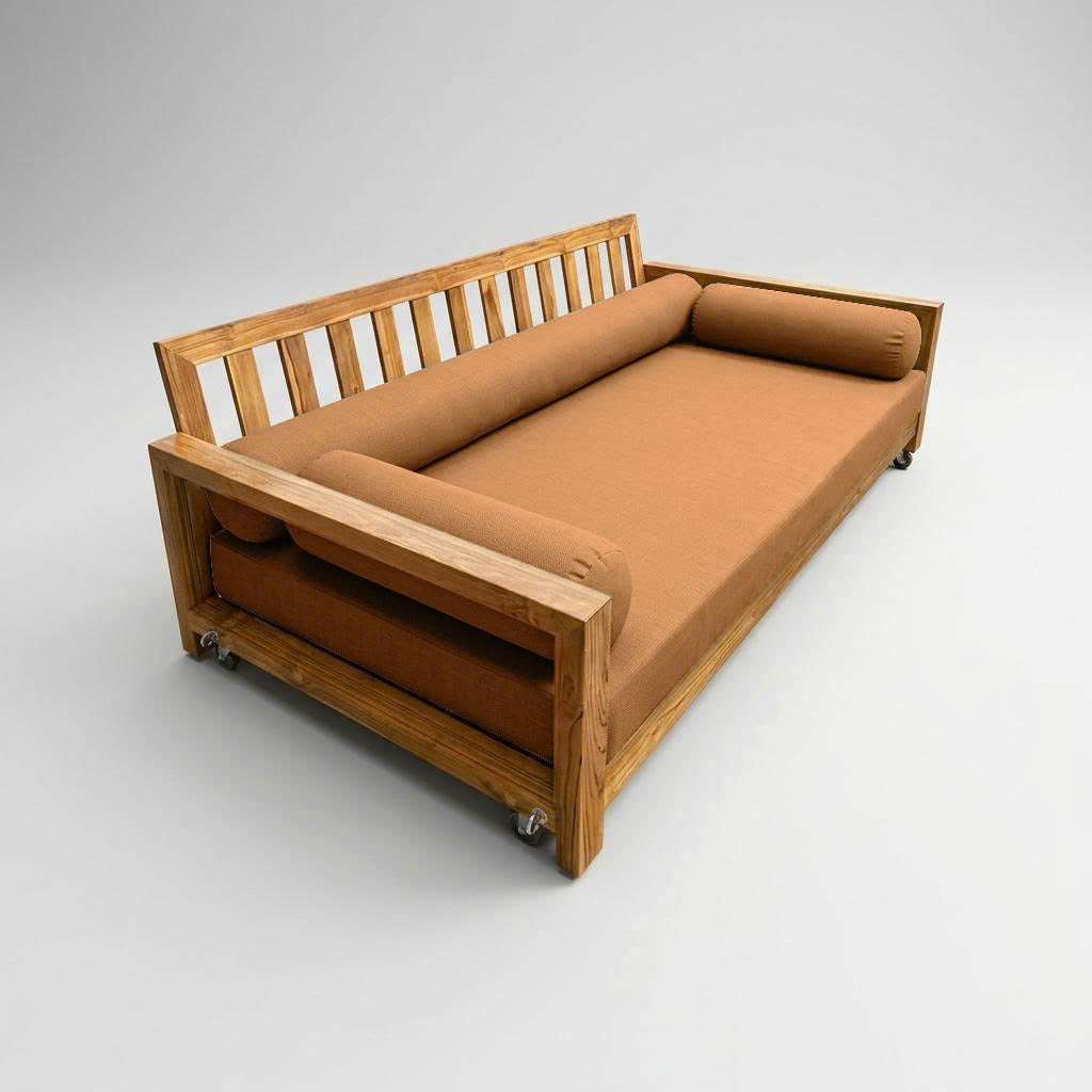 STYLE 6 - Mattress & Pillow Bolster Cushion Cover and Insert for Outdoor Indoor Daybed Porch Swing Bed Crib Size