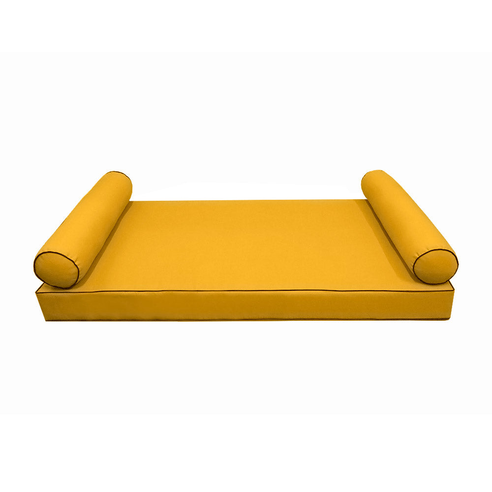STYLE 5 - Mattress & Bolster Pillow for Outdoor Indoor Daybed Porch Swing Bed Queen Size | COVERS ONLY |