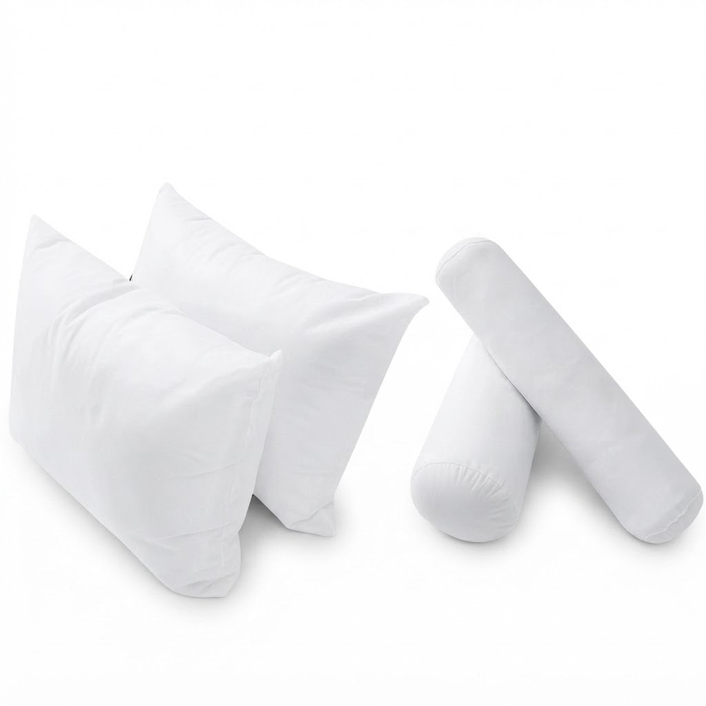 STYLE 1 Pillow & Bolster Cushion Polyester Fiberfill Inserts for Outdoor Indoor Daybed Porch Swing Bed | INSERT ONLY |