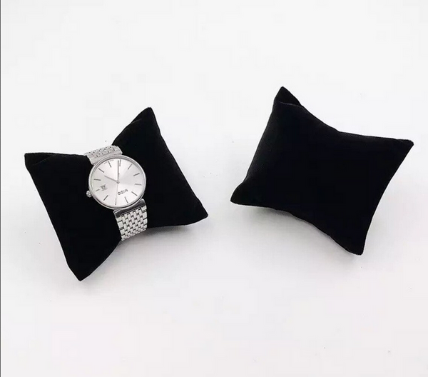 5 Pc  4'' x 4'' Black Velvet Jewelry Bracelet Watch Pillow Display
