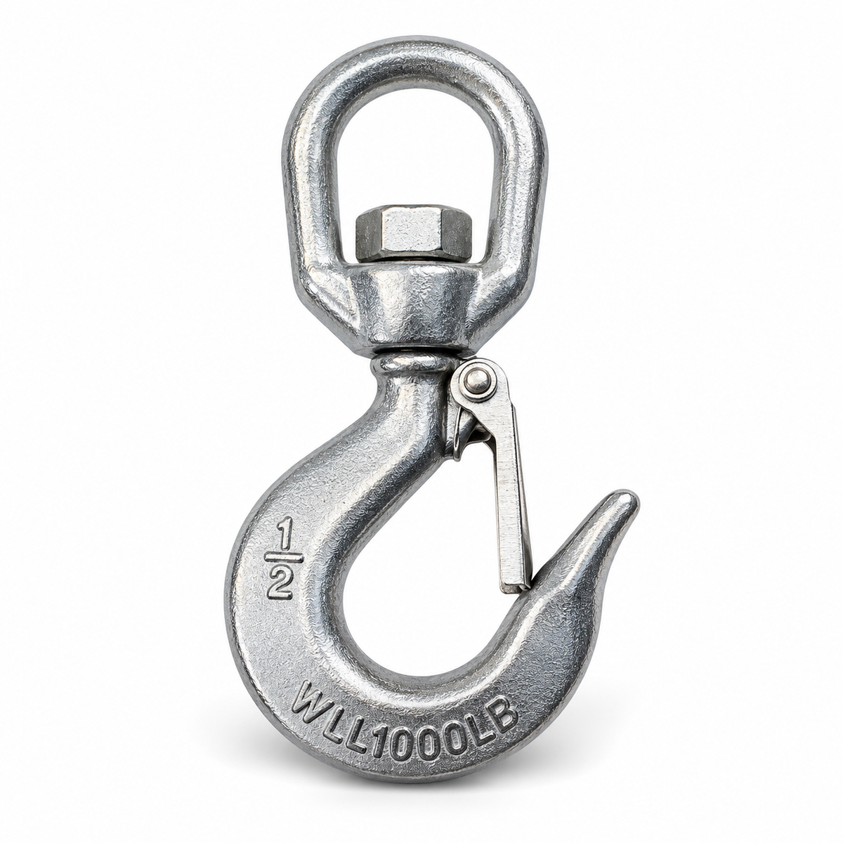 4 Pc Set Marine T316 Stainless Steel Drop Forged Swivel Eye Hook, Lifting Hook for Rigging, Chain, Rope, Dock