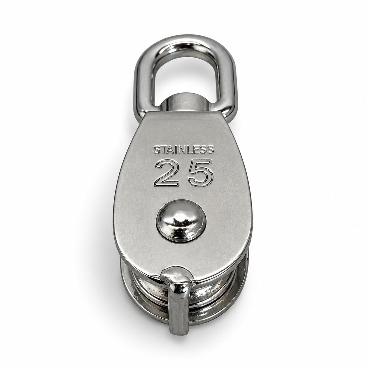 5 Pc Set T316 Stainless Steel Single Pulley Swivel Eye Hoist, Marine Rigging Pulley for Rope and Cable in 1", 1-1/4", and 2" Sizes