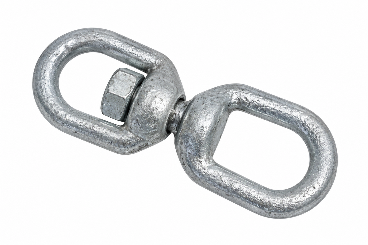 Marine Boat Galvanized Eye Eye Swivel Mooring, Boat Rigging Swivel for Chain, Anchor, Dock, and Outdoor Use