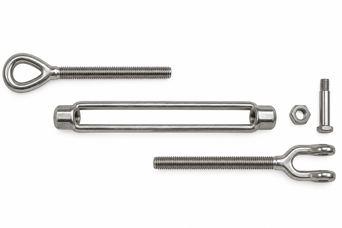 Galvanized Drop Forged Turnbuckle, Hook Eye, Jaw Eye, Hook Hook, Jaw Jaw, and Eye Eye Rigging Tensioner