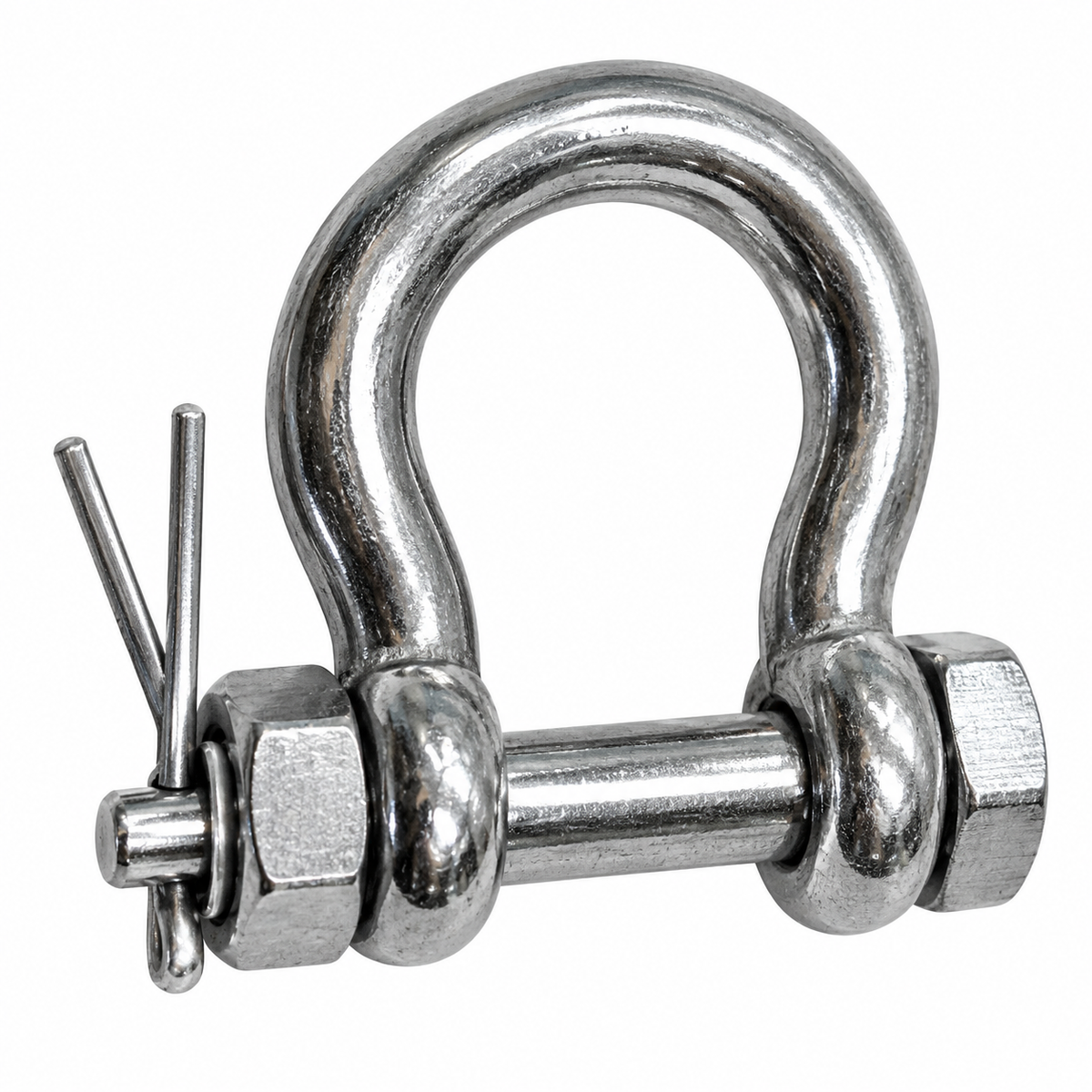5 Pc Set Stainless Steel 316 Bolt Pin Anchor Shackle with Oversized Pin, Marine Boat Rigging Connector for Chain, Rope, and Cable