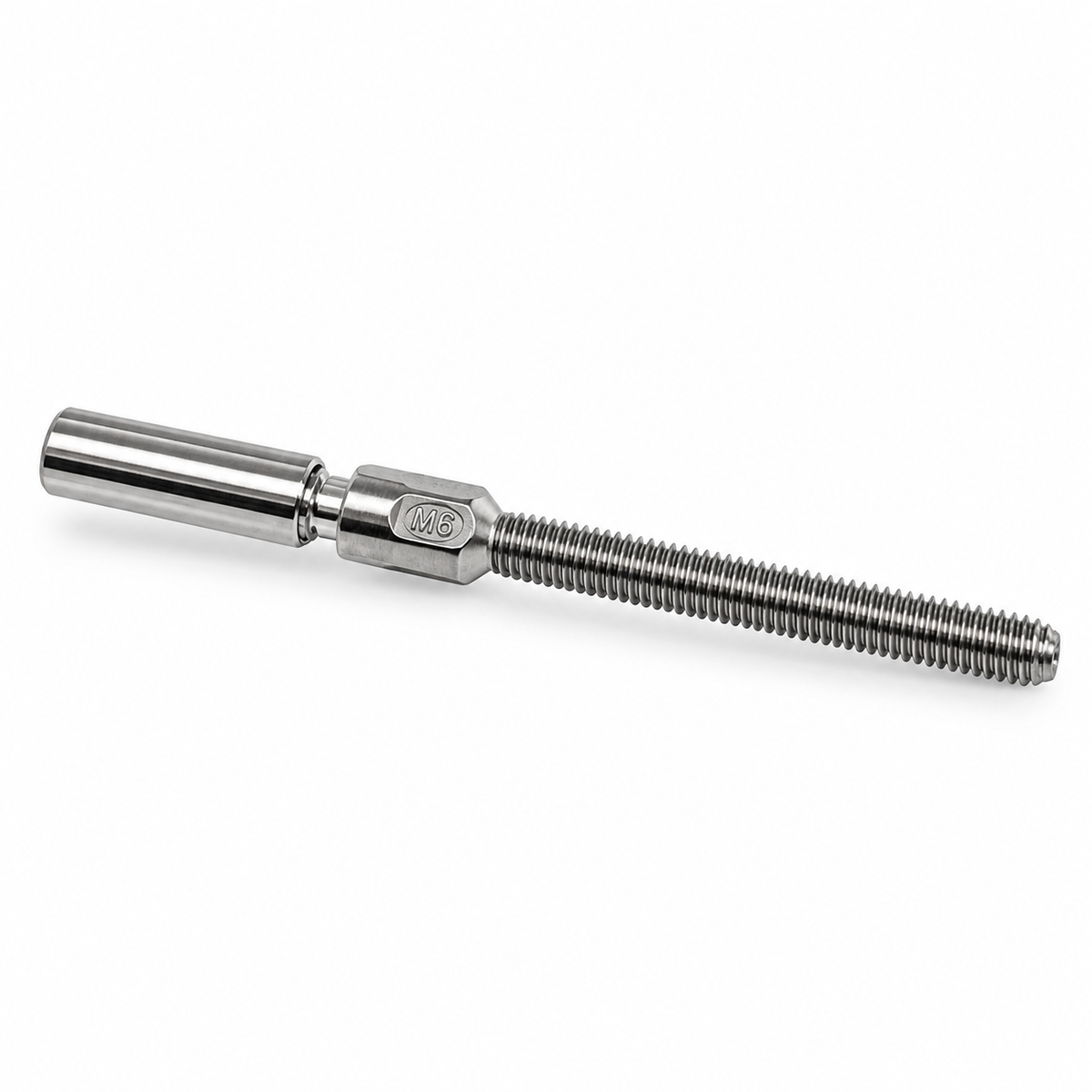 10 Pc Set T316 Stainless Steel Swageless Stud 1/4" Full Thread for 1/8" and 3/16" Cable Wire, Marine Grade Cable Railing Fitting