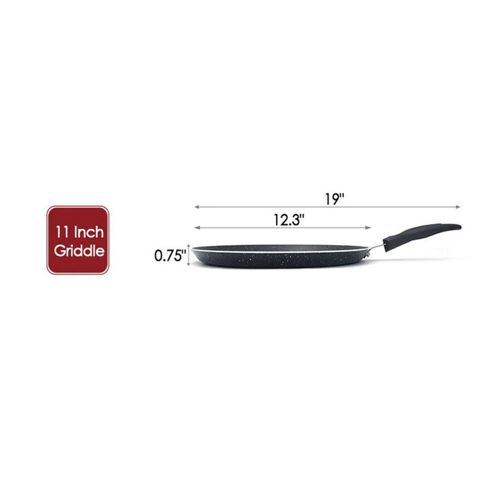 Single Round Griddle Frying Pan Cookware Non-Stick Coating Griddle Pan