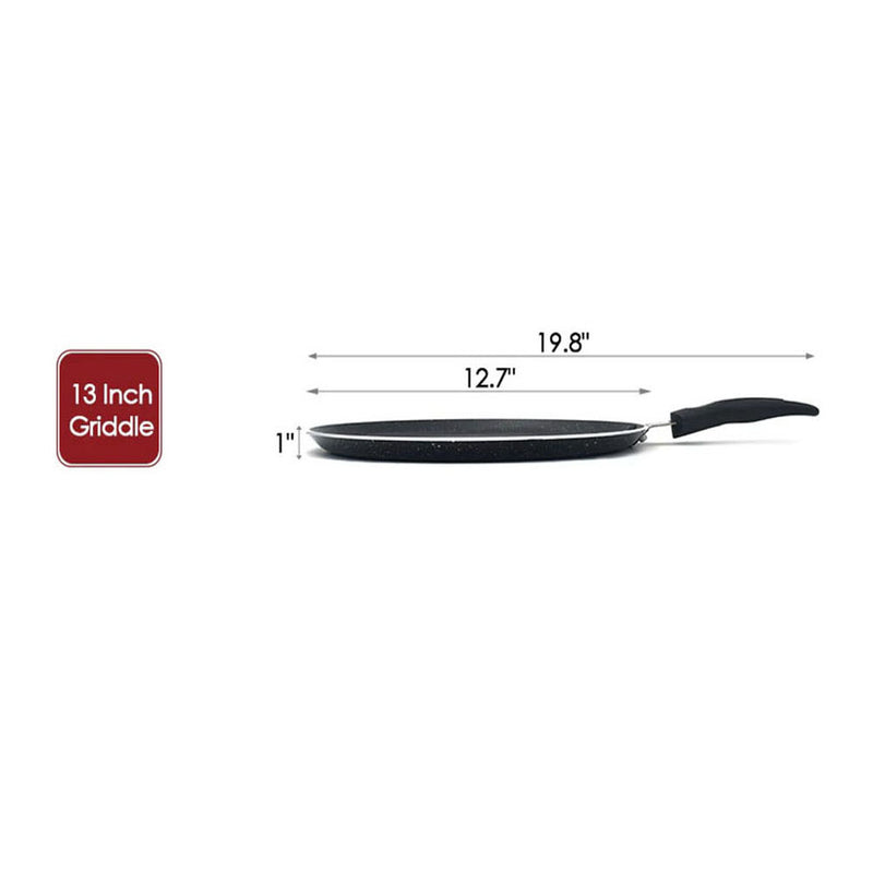 Single Round Griddle Frying Pan Cookware Non-Stick Coating Griddle Pan