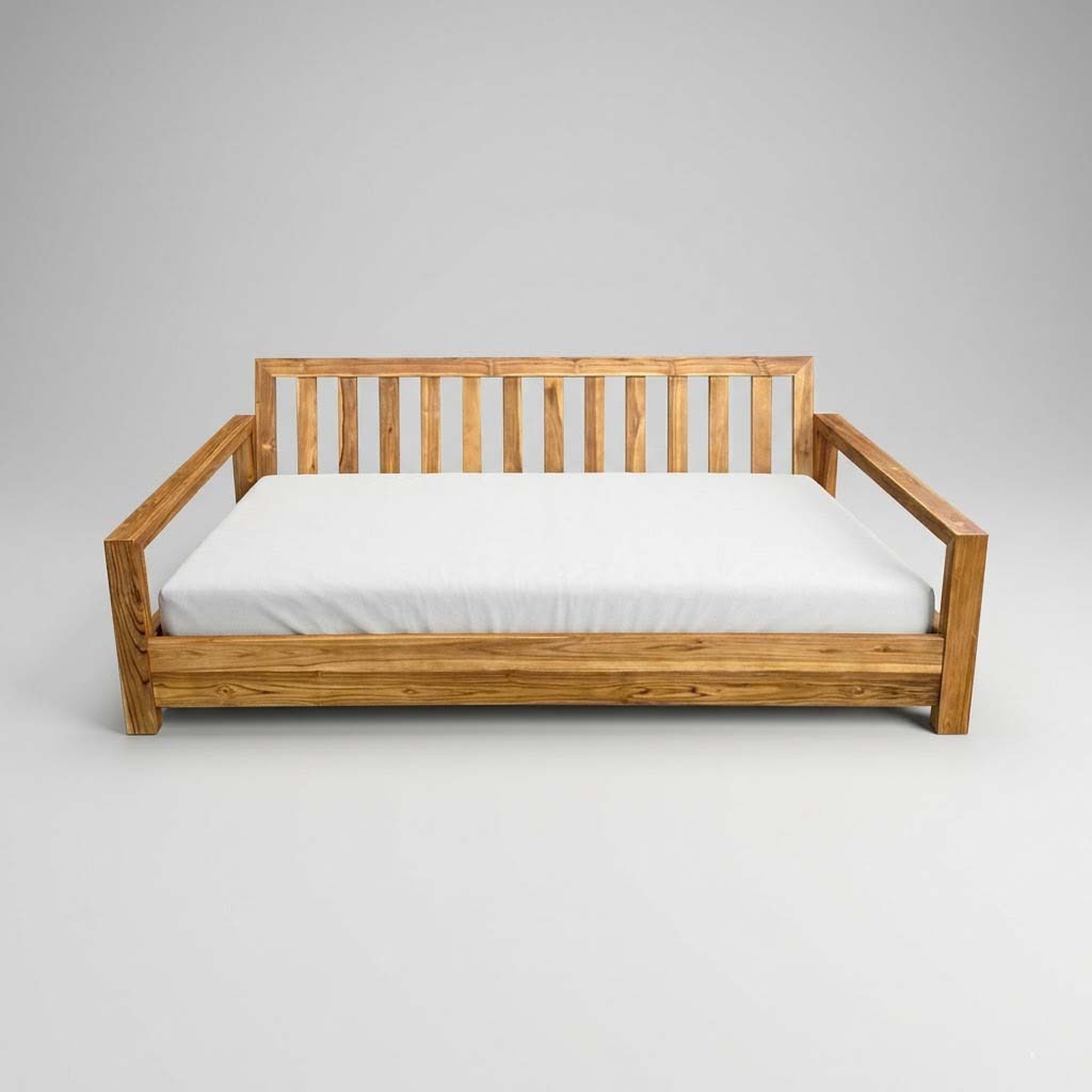 Outdoor Foam Daybed Mattress High Density 1.8 PCF Medium Firm For Patio Daybed Porch Swing Bed, 6" Thickness
