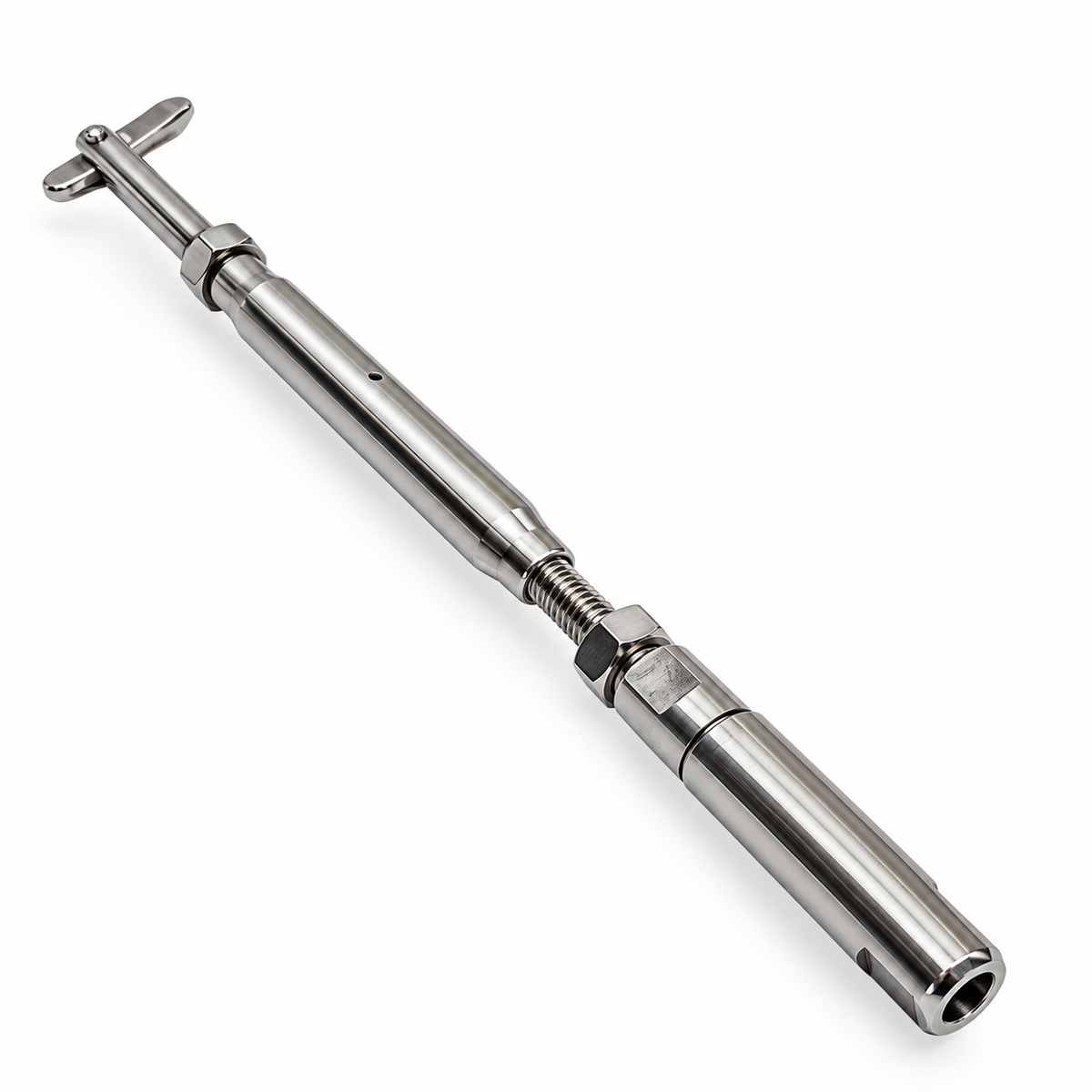 4 Pc Set Marine T316 Stainless Steel Push And Go Drop Pin Turnbuckle, 1/4"-20 Thread Cable Wire Tensioner for Deck, Dock, and Rail Systems