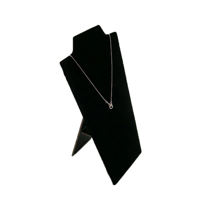 4-1/4''W x 8-1/2''H Black Velvet Padded Easel Necklace Display Stand Jewelry Show Case