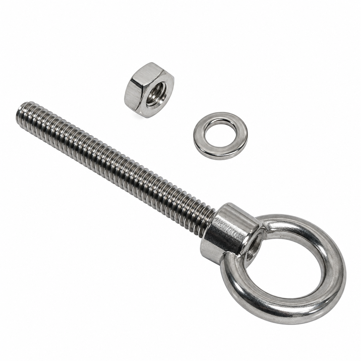 Marine Boat T316 Stainless Steel Shoulder Eye Bolt, Marine Grade Eye Bolt for Rigging, Lifting, Cable, and Deck Hardware