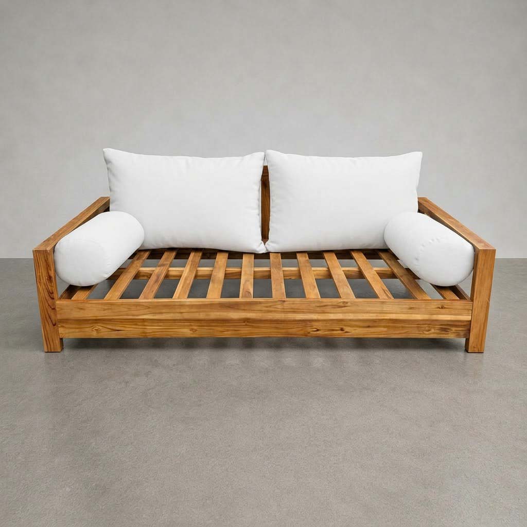 STYLE 2 Pillow & Bolster Cushion for Outdoor Indoor Daybed Porch Swing Bed Queen Size Knife Edge AD106 | COVERS ONLY |