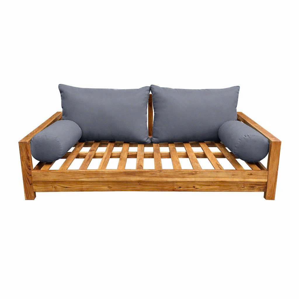 STYLE 2 Pillow & Bolster Cushion for Outdoor Indoor Daybed Porch Swing Bed Twin Size | COVERS ONLY |