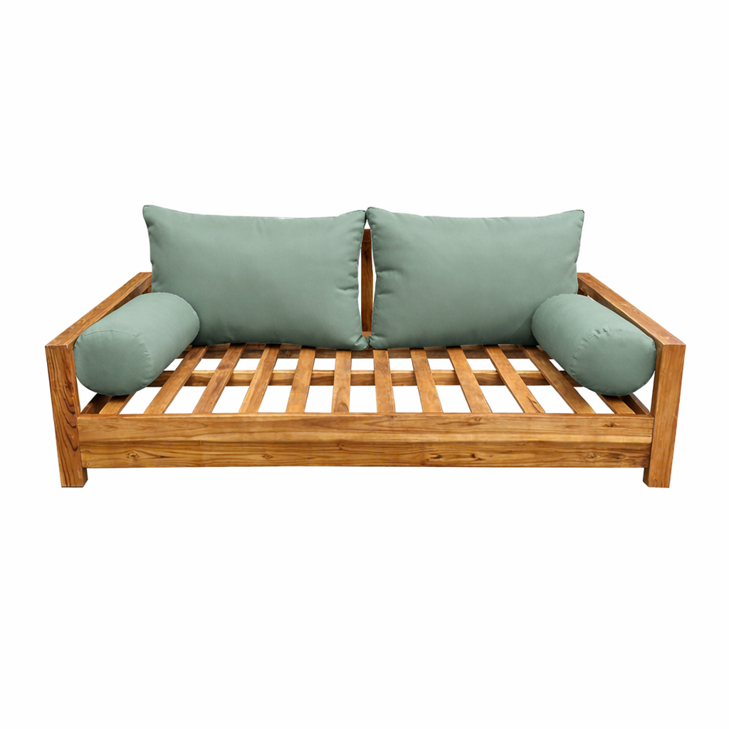 STYLE 2 Pillow & Bolster Cushion for Outdoor Indoor Daybed Porch Swing Bed Queen Size | COVERS ONLY |