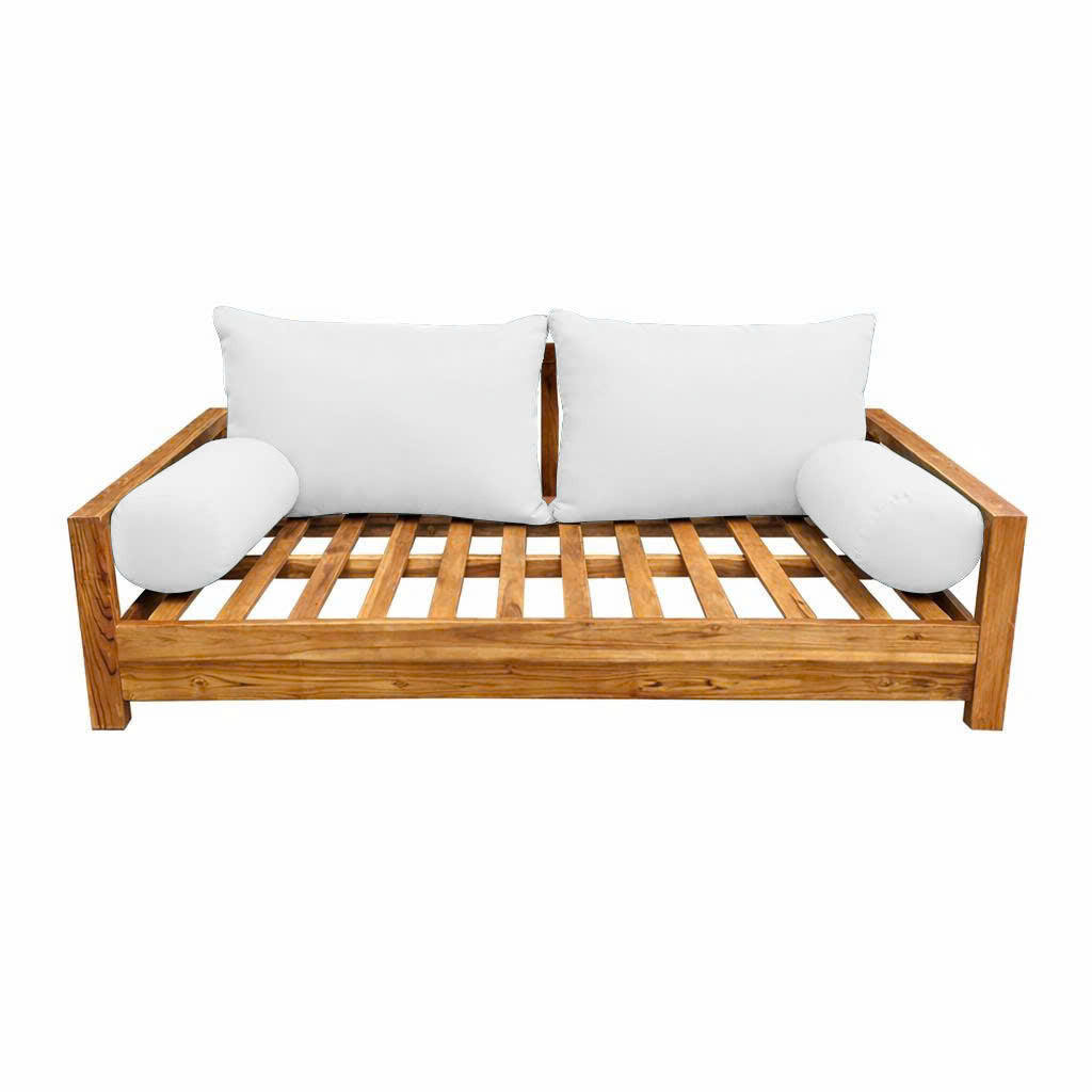 STYLE 2 Pillow & Bolster Cushion for Outdoor Indoor Daybed Porch Swing Bed Queen Size | COVERS ONLY |