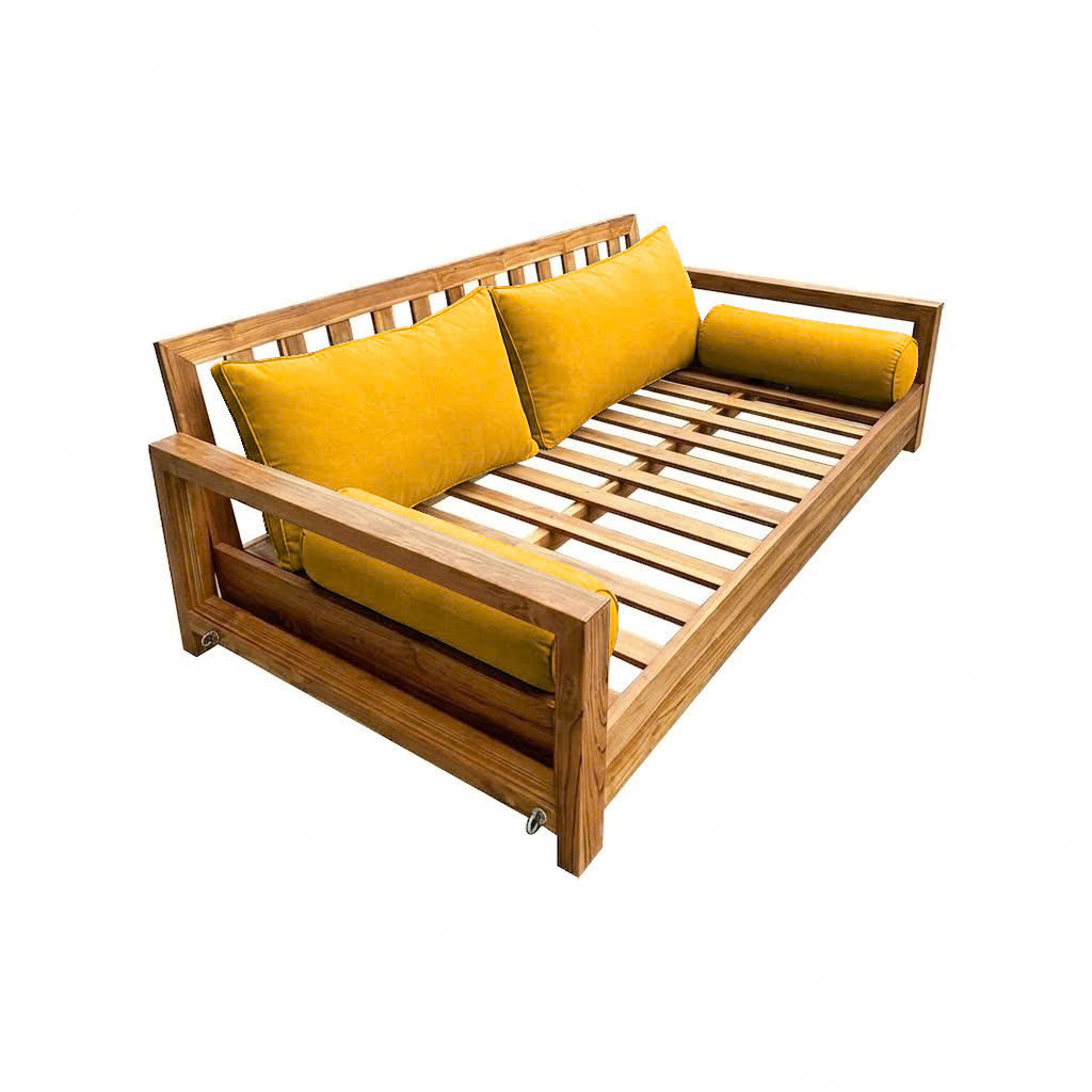 STYLE 2 Pillow & Bolster Cushion for Outdoor Indoor Daybed Porch Swing Bed Queen Size | COVERS ONLY |